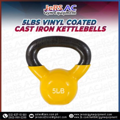 Picture of Vinyl Kettlebell Cast Iron 5lbs