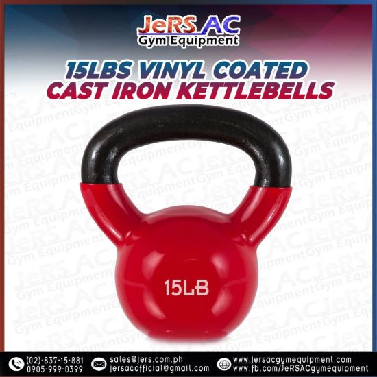 Picture of Vinyl Kettlebell Cast Iron 15lbs