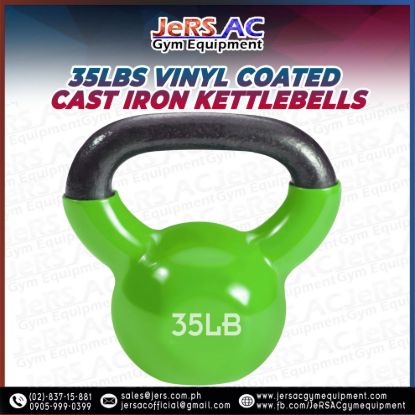 Picture of Vinyl Kettlebell Cast Iron 35lbs